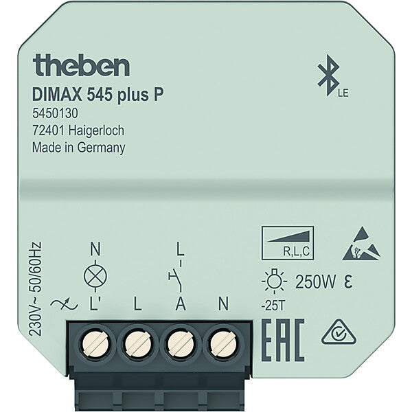 Theben UP-Universaldimmer APPbedienung,Zeitfk. DIMAX 545 plus P